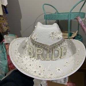Bride cowgirl hat! Made it myself and wore it for one of my wedding celebrations